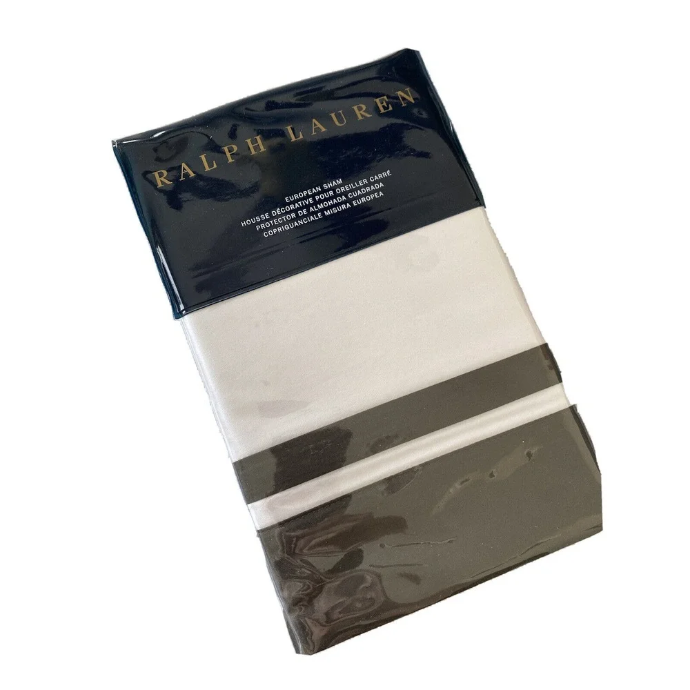 Ralph‎ Lauren Home Bowery European Euro Sham Metro Gray $145 New